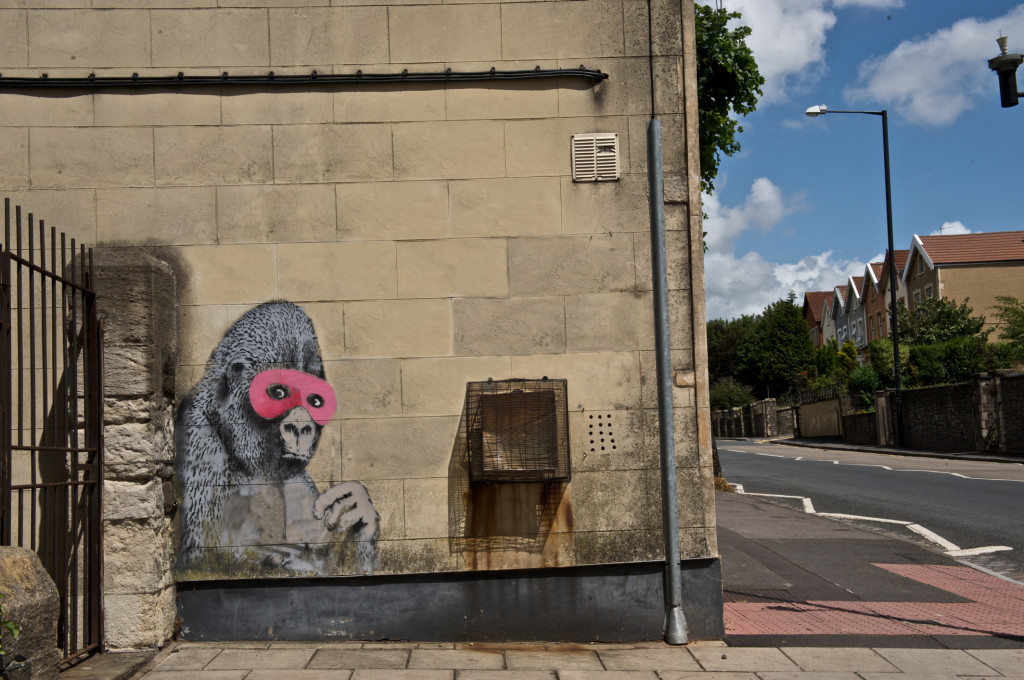 Banksy Gorilla Street Art Piece In Bristol